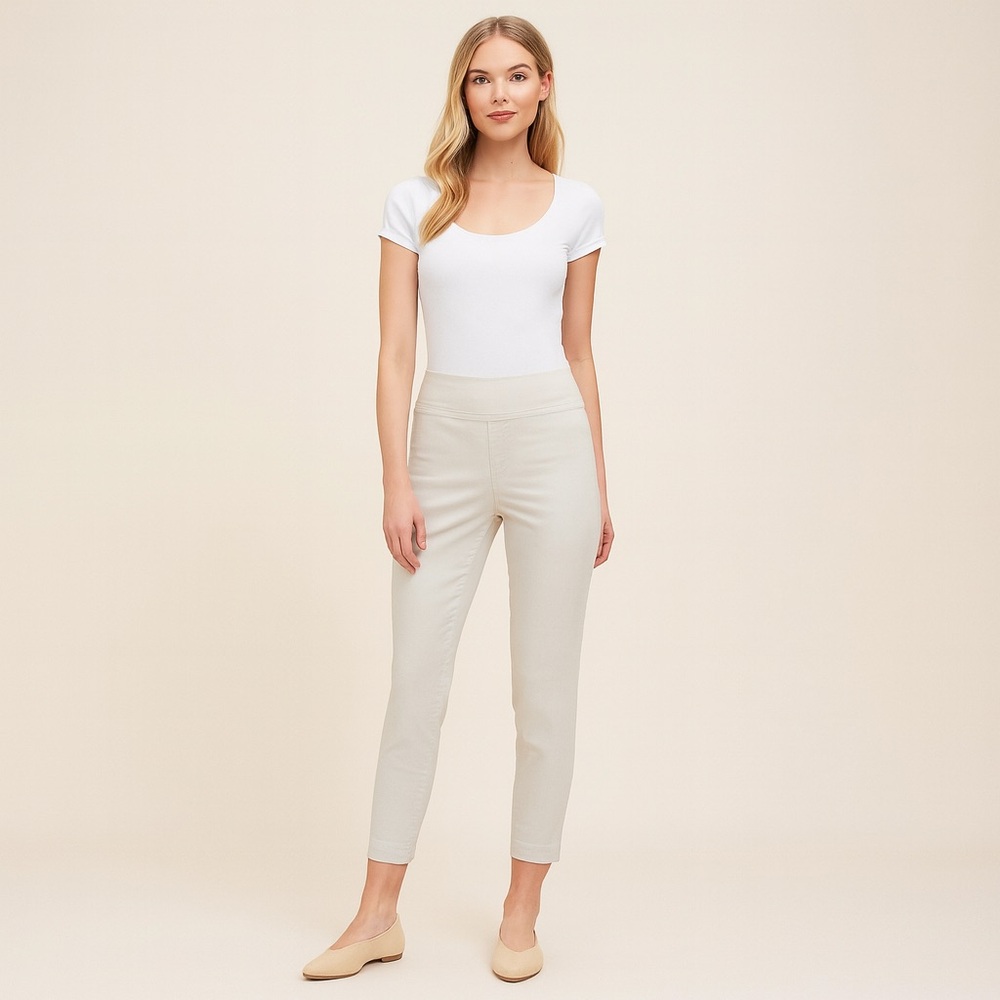 Stella Carakasi Birch High Waist Ankle Pants Medium Pull-On Slimming Stretch